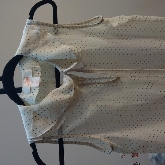 Joe fresh women's sleeveless polkadot black and white sheer top size S - Picture 15 of 17